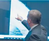  ?? ALEX BRANDON/AP ?? During testimony Tuesday on Capitol Hill, top Pentagon official Scott Bray points to an image of unidentifi­ed aerial phenomena captured on video.