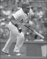  ??  ?? MIGHTY MOLINA: St. Louis Cardinals’ Yadier Molina singles during the eighth inning of a baseball game against the Milwaukee Brewers Saturday in St. Louis. Molina tied his career high by going 4- for- 4 with a two- run homer in the Cardinals’ 7- 3 win.