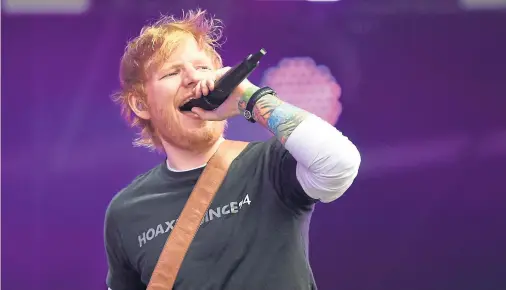  ??  ?? BIG DRAW: The men made millions of pounds buying tickets for high-profile acts such as Ed Sheeran then reselling at inflated prices online
