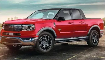  ??  ?? La Ford Maverick será producida en México y estará un escalón por debajo de la Ranger, por lo menos en cuanto a tamaño.