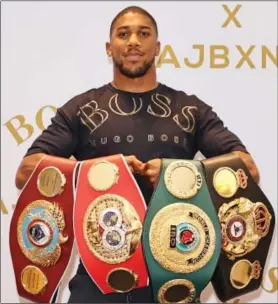  ??  ?? Anthony Joshua is set to fight Kubrat Pulev before the end of the year and says his focus is entirely on that match up