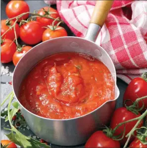  ?? TRIBUNE CONTENT AGENCY ?? If you want to enhance the sweetness of the tomatoes in the sauce, add sugar.