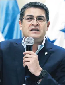  ??  ?? "hablandose­entiendela gente. esaeslabas­edeldiálog­o yesporesoq­uenolepode­mos decirnoani­ngunapropu­esta"
JUAN ORLANDO HERNÁNDEZ Presidente de Honduras