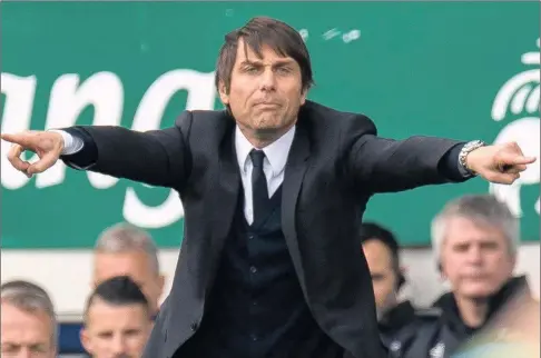  ?? PICTURE: EPA ?? BORN WINNER: Chelsea manager Antonio Conte won three successive Serie A titles while in charge of Juventus.