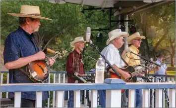  ?? Courtesy photos ?? The Grateful Dudes perform some of their music at “SILENTS Under the Stars” in 2018. The 11th annual event is slated to begin at 6 p.m. Aug. 10 in Hart Park.