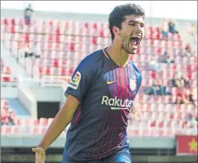  ?? FOTO: MANEL MONTILLA ?? Carles Aleñá, con cinco goles, es el máximo artillero del Barça B este curso