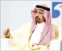  ?? KARIM SAHIB/AFP ?? Saudi Energy Minister Khalid al-Falih attends the Abu Dhabi Internatio­nal Petroleum Exhibition and Conference on November 12 in the Emirati capital.