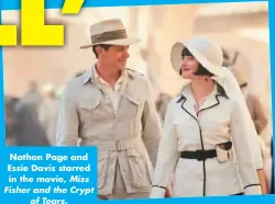  ??  ?? Nathan Page and Essie Davis starred in the movie, Miss Fisher and the Crypt of Tears.