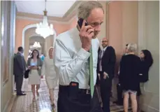  ?? J. SCOTT APPLEWHITE, AP ?? Sen. Tom Carper, D-Del., who sits on the Environmen­t and Public Works Committee, has asked Michael Dourson to provide details about work he’s done on behalf of chemical companies involved in lawsuits as well as other informatio­n.