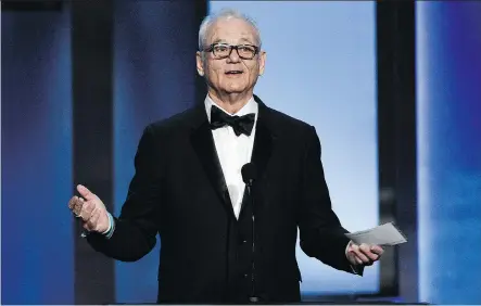  ?? THE ASSOCIATED PRESS ?? Bill Murray has gone to bat for his longtime friend and agent Michael Ovitz, who has just written a memoir about his career.
