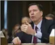  ?? AP FILE ?? FBI Director James Comey in shown Jan. 10 on Capitol Hill in Washington.