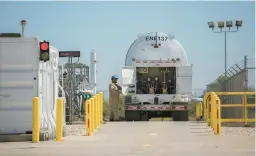  ?? MARIE D. DE JESUS/HOUSTON CHRONICLE ?? An explosion at an LNG terminal near Houston has markets rattled. Above, a worker prepares to fill up a tank April 2 in George West, Texas.