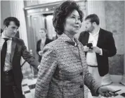  ?? PHOTOS BY ERIN SCHAFF | FILE NYT ?? Transporta­tion Secretary Elaine Chao was the first Cabinet member to resign. She announced her resignatio­n on Twitter.