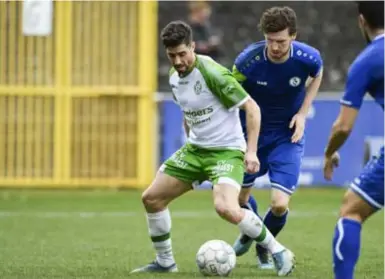  ?? FOTO GOYVAERTS ?? Net als vorig seizoen scoorde Alessandro Cerigioni ook gisteren op het veld van Wezet.