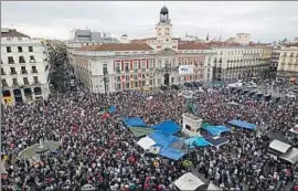  ?? DANI DUCH ?? Aspecte que oferia la Puerta del Sol durant l’acampada del 2011