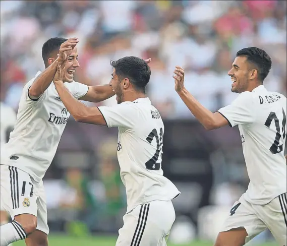  ?? FOTO: AP ?? El Real Madrid venció a la Juventus gracias a la entrada en la segunda mitad de Marco Asensio, Vinicius y Lucas Vázquez que le dieron más velocidad al juego de los blancos