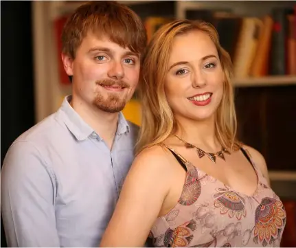  ??  ?? Killian Farrell and Aoife Gibney are sad but excited as they prepare to leave Ireland. Photo: Gerry Mooney