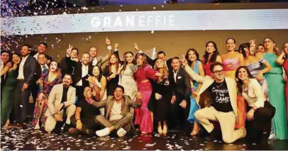  ?? ?? ▶En los Effie Awards Ecuador de 2023, Paradais DDB se destacó al recibir el mayor número de galardones de la edición.