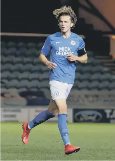  ??  ?? Bobby Copping during his Posh debut against Cambridge United