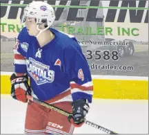  ?? JASON SIMMONDS/JOURNAL PIONEER ?? Summerside Western Capitals defenceman Conor MacEachern recorded four points in a 7-1 road win over the Valley Wildcats in the MHL (Maritime Junior Hockey League) on Saturday night.