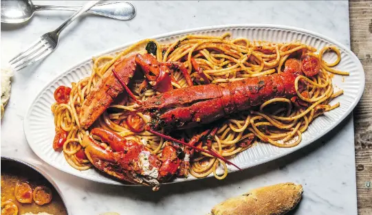  ?? PHOTOS: SKYE MCALPINE ?? “It’s not a fancy lobster dish — it’s very relaxed,” Skye McAlpine, of the blog From My Dining Table, says of her spaghetti.