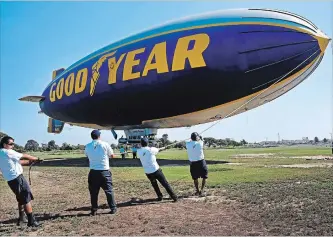  ?? RICHARD VOGEL THE ASSOCIATED PRESS FILE PHOTO ?? Goodyear has decided to stop making blimps and will instead adopt airships designed by Germany’s Zeppelin.
