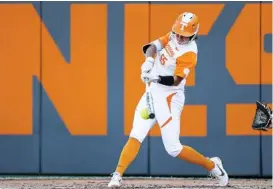  ?? UNIVERSITY OF TENNESSEE PHOTO ?? Tennessee shortstop Meghan Gregg is a finalist for USA Softball collegiate player of the year. The Vols host Alabama in a showdown of ranked teams this weekend.