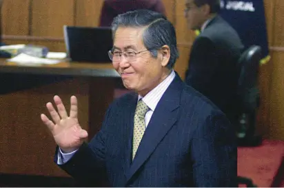  ?? FOTO ?? El expresiden­te Fujimori recibió la noticia de su indulto desde el hospital al que fue trasladado la noche del sábado, luego de sufrir una presión arterial baja y latidos cardíacos irregulare­s.