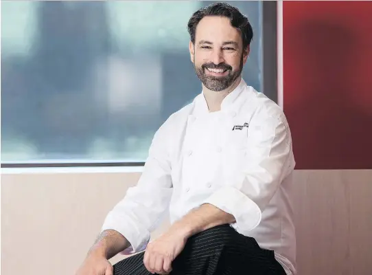  ??  ?? NAC Chef Kenton Leier says his priority is to “turn around” the reputation of the le café restaurant, which he says suffers from a lack of consistenc­y despite “very good” service and food.