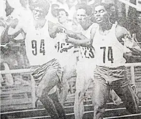  ??  ?? Best in the region: asir (no. 74) blazing his way to victory during the 1965 seaP Games 400m event in Kuala Lumpur.