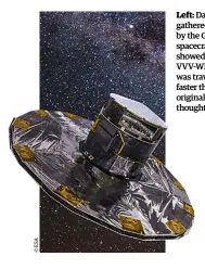  ??  ?? Left: Data gathered by the Gaia spacecraft showed that VVV-WIT-08 was travelling faster than originally thought