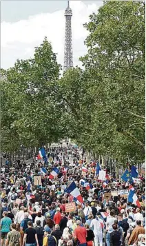  ??  ?? MILITANCIA. Francia vivió otra jornada nacional de reclamos.