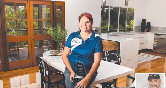  ??  ?? Kristan Ramage, project liaison at Allied Renovation­s and Constructi­on, won the Women in Building Award at the North Queensland Housing & Constructi­on Awards last month.