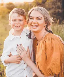  ?? ?? BLESSED: Kate Duncan is thrilled to be the mum of two children, Maddison and her ‘mini me’ Jake Duncan (pictured). Picture: Amy Philp Photograph­y