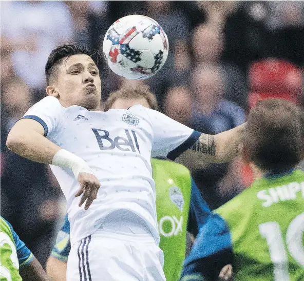  ?? — AP FILES ?? The last time they met back in April, Fredy Montero scored both goals as the Whitecaps edged his former team, the Seattle Sounders, 2-1. The soft-spoken Colombian is looking forward to Wednesday night’s rematch with the streaking Westeren Conference...