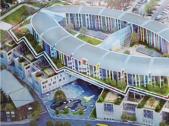  ??  ?? Giant project: An artist’s impression of how the new National Children’s Hospital will look when it is completed