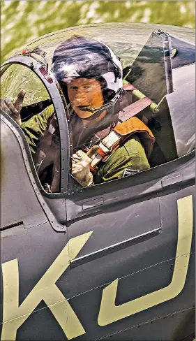  ?? PA ?? Prince Harry took to the skies over the Channel in a Spitfire to promote a scholarshi­p to train wounded servicemen to fly. Video footage shows him shouting out in joy during a backward roll