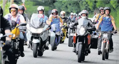  ??  ?? Dozens of bikers escorted Paul Shoesmith’s funeral cortege in June last year