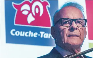  ?? RYAN REMIORZ THE CANADIAN PRESS FILE PHOTO ?? Couche-tard founder and chair Alain Bouchard’s methodical approach to acquisitio­ns helped turn one store in a Montreal suburb into an empire of shops and gas stations now worth $41.6 billion.