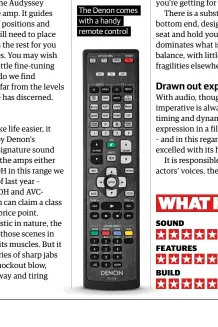  ??  ?? The Denon comes with a handy remote control