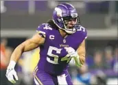  ?? Abbie Parr Associated Press ?? FORMER UCLA star Eric Kendricks returns to the Southland after eight seasons with the Vikings.