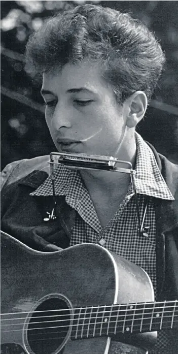  ??  ?? Early days - Bob Dylan at a sixties’ civil rights rally