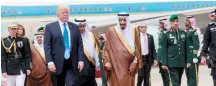 ??  ?? During his speech to introduce Trump, Saudi King Salman Bin Abdul Aziz described Iran as a mutual foe and a source of terrorism