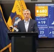  ?? SCREENSHOT PHOTO ?? Oneida County Executive Anthony J. Picente Jr. speaking at a press briefing on May 13 regarding COVID-19.