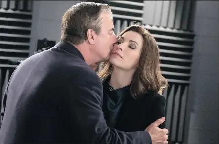  ??  ?? Chris Noth, left, as Peter Florrick and Julianna Margulies as Alicia Florrick in The Good Wife.