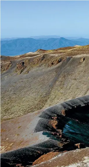  ?? PHOTOS: BROOK SABIN/ STUFF ?? The easiest way to get to the Mt Tarawera crater is with Volcanic Air. The only other way to reach the summit is on a guided walk.