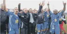  ??  ?? Posh celebrate promotion from League Two in 2008.