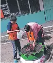  ??  ?? Los estudiante­s han prometido cuidar los espacios verdes.