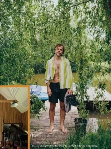  ?? ?? Dessner’s Long Pond Studio, where it’s easy for him to take a dip nearby.