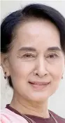  ??  ?? Myanmar’s Aung San Suu Kyi.